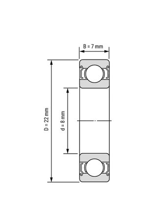 608 Zz Minyatür Rulman 8X22X7 (20 Adet)