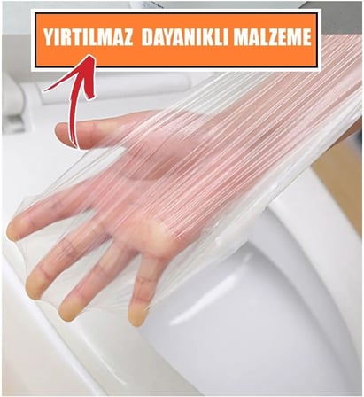 Şeffaf Klozet Kapak Kılıfı Naylon Klozet Kapak Örtüsü (50 ADET) TYCK5BL0CN172614563068320