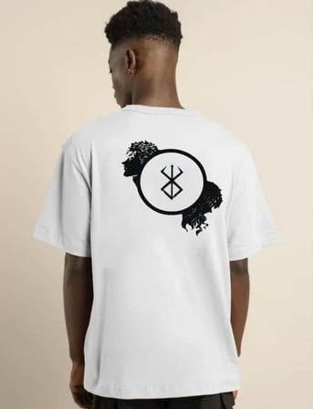 Modi Green Unisex Bisiklet Yaka Baskılı Oversize T-Shirt - Beyaz