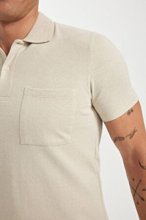 DeFacto Slim Fit Kısa Kollu Polo Tişört D0031AX24SMBG754