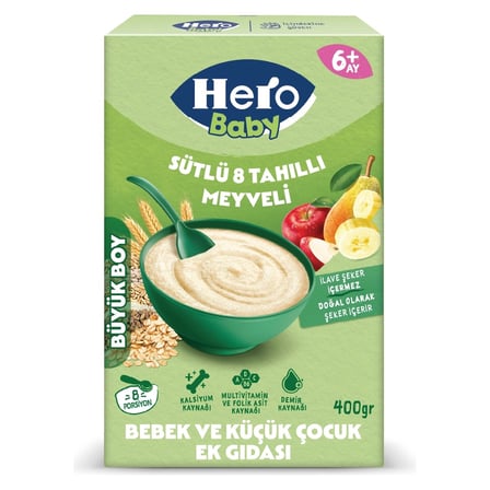 3 Adet Hero Baby 8 Tahıllı Bebek Maması 400 G