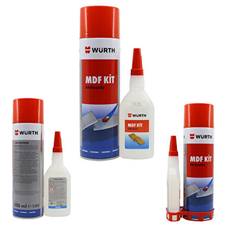 MDF KİT HIZLI YAPIŞTIRICI 100GR+500ML WÜRTH