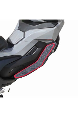 Motosiklet Aksesuar Koruyucu Paspas Max Pro 125cc Uyumlu Kırmızı Kenar Overlok