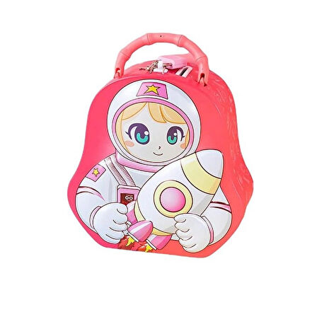 Astronot Temalı Pembe  Kumbara