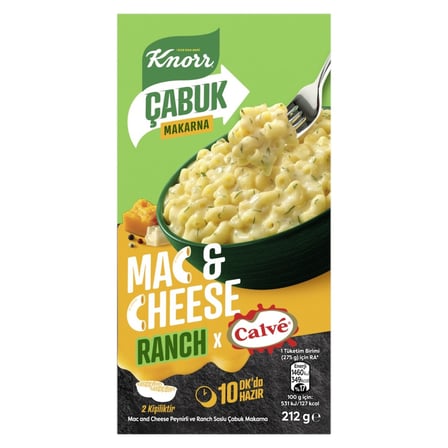 5 Adet Knorr Ranch Mac & Cheese Çabuk Makarna 212 G