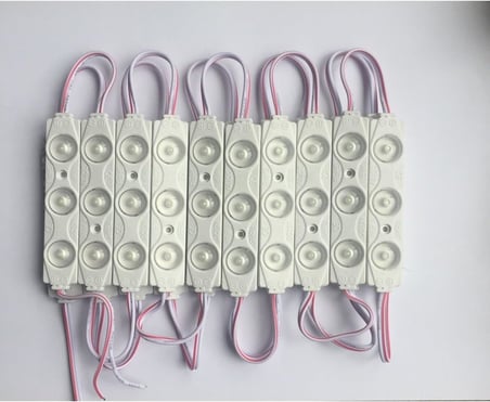 3 Ledli Parmak Led Modül 1.5w 2835 Smd Mercekli Beyaz Kasa,gün Işığı 12v 10 Adet
