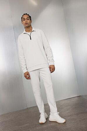 DeFactoFit Standart Fit Dik Yaka Fermuarlı Sporcu Sweatshirt D2022AX24AUBG721
