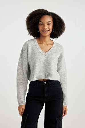 DeFacto Regular Fit V Yaka Kazak C1517AX23WNGR210
