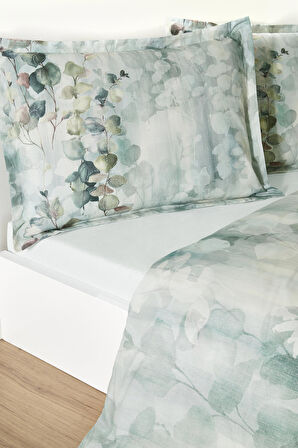 Özdilek Yeşil Nature Drip Ranforce Çift Kişilik Nevresim Takımı