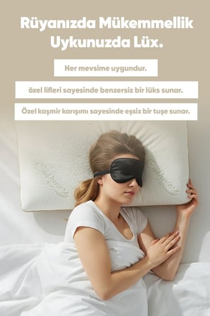 Kaşmir Visco Yastık - Özel Büyük Boy Cashmere Uyku Yastığı Ortopedik [2 Adet] (Orta Yumuşak)