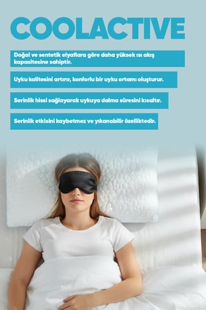 Ortopedik Isı Emici COOL ACTIVE Uyku Yastığı - Isı Kontrollü Akıllı Visco [2 Adet] (Orta Yumuşak)