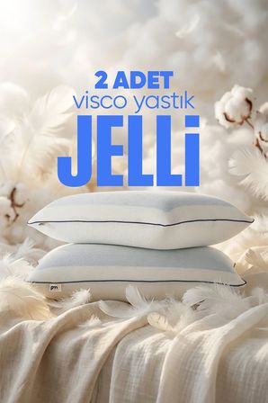 Jelli Ortopedik Visko Yastık - Soğuk Serinletici Jelli Visco Ortopedik [2 Adet] (Orta Yumuşak)