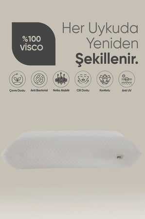 Akıllı Isı Hafızalı Tombul Visko Yastık - Ortopedik Termal Isı Dengeleyici [TERMOSWITCH] Lüx yastık