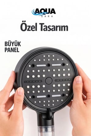 2 Adet 6 Fonksiyonlu Filtreli Duş Başlığı (10Adet Yedek Filtre)| Su Arıtmalı, Klor Ve Kireç Önleyici, Yüksek Basınçlı
