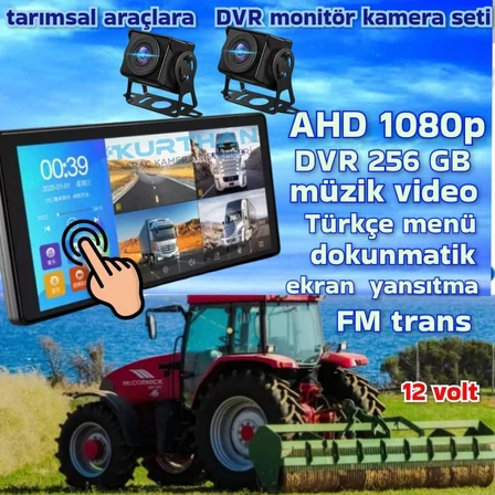 2 ADET AHD 180 DERECE BALIK GÖZÜ  KAMERA DVR DOKUNMATİK EKRAN  VİDEO MÜZİK 12 VOLT