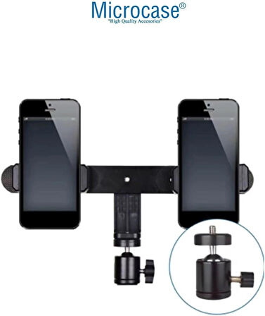 Microcase 4in1 Set 2.1 Metre Tripod + 1/4 360 Dönen Başlık + 2 Telefon Başlıklı Tutucu + Softbox Işık - AL5105