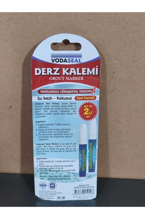 2 Adet Fayans Mermer Derz Dolgusu Boyama Boyası Kalemi Beyaz Hızlı Kuruyan Su Bazlı Kokusuz Yenileme