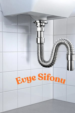 2Adet Premium Körüklü Evye Sifonu – Koku Yapmaz, Uzayabilen Esnek Gider Borusu (33-80 cm)