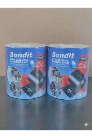 2 Adet SÜPER GÜÇLÜ 10 Cm X 1.5 Metre Siyah Suya Dayanıklı Su Geçirmez Sızdırmaz Izolasyon Bandı