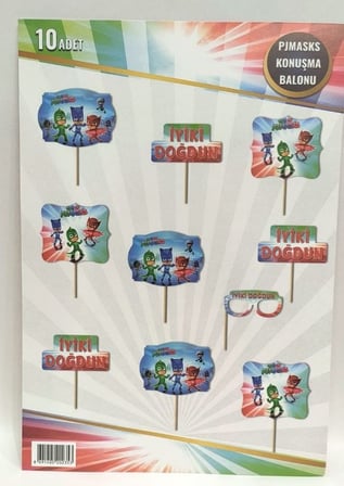 Özel Üretim Hatıra Eğlence Çocuk PJ MASK KONUŞMA BALONU