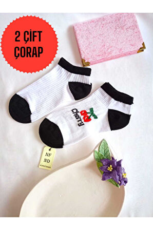 2 ÇİFT ÇORAP PAMUKLU BURUN DİKİŞSİZ PATİK YUMUŞAK KISA KONÇ KADIN ÇORABI 36-40 SİYAH BEYAZ