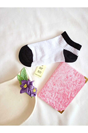 2 ÇİFT ÇORAP PAMUKLU BURUN DİKİŞSİZ PATİK YUMUŞAK KISA KONÇ KADIN ÇORABI 36-40 SİYAH BEYAZ