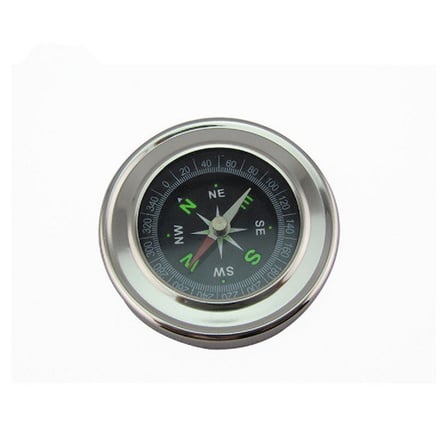 Premium Tatil Eşyası Keşif Aracı Yol Arkadaşı -Yuvarlak Metal Kasa Dayanıklı Pusula 80mm