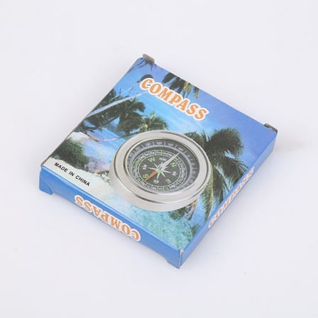 Premium Tatil Eşyası Keşif Aracı Yol Arkadaşı -Yuvarlak Metal Kasa Dayanıklı Pusula 80mm