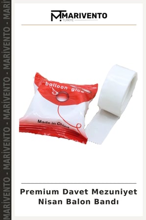 Premium Davet Mezuniyet Nisan Balon Bandı