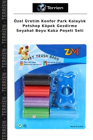Özel Üretim Konfor Park Kolaylık Petshop Köpek Gezdirme Seyahat Boyu Kaka Poşeti Seti