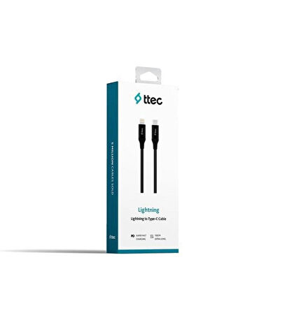 Ttec 2DK40S 1.5 m Siyah Type-C to Lightning Hızlı Şarj Kablosu