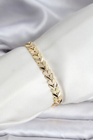 Dodes Dodes 14K Gold Renk Kaplama Başak Model CM Kadın Bileklik TG27BB8127