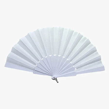 Dodes Plastik Kumaş Yelpaze 12'li Beyaz