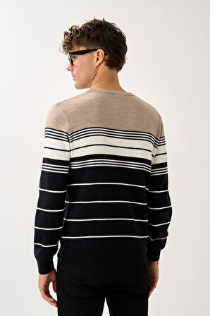 Çizgili Erkek Kazak