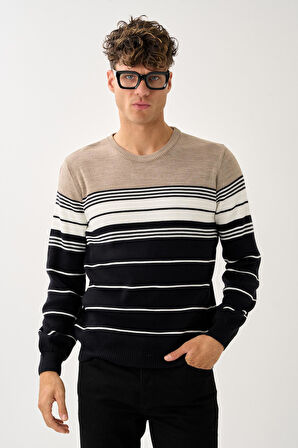 Çizgili Erkek Kazak