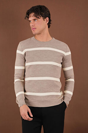 Çizgili Triko Kazak