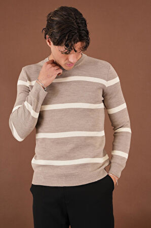 Çizgili Triko Kazak