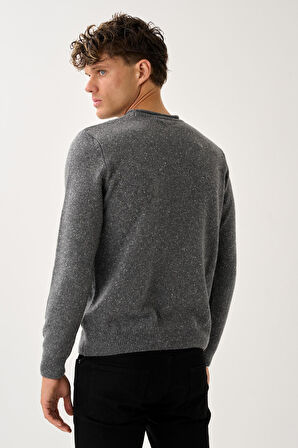 Erkek Melanj Triko Kazak