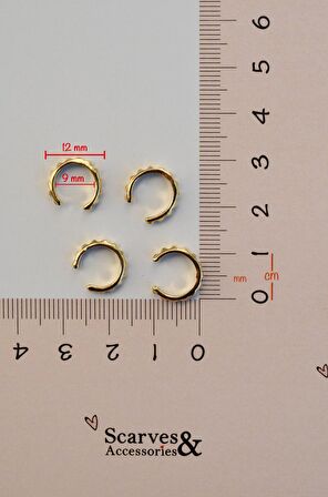 Gold İnce Earcuff Sıkıştırmalı Kıkırdak Küpesi