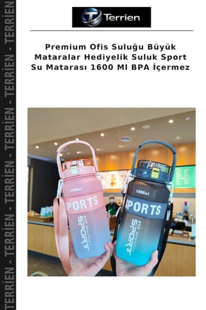 Premium Ofis Suluğu Büyük Mataralar Hediyelik Suluk Sport Su Matarası 1600 Ml BPA İçermez