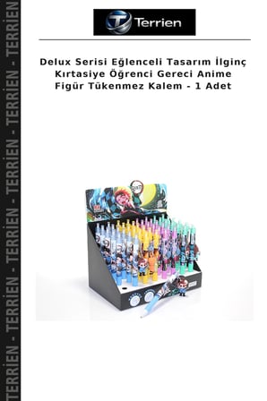 Delux Serisi Eğlenceli Tasarım İlginç Kırtasiye Öğrenci Gereci Anime Figür Tükenmez Kalem - 1 Adet
