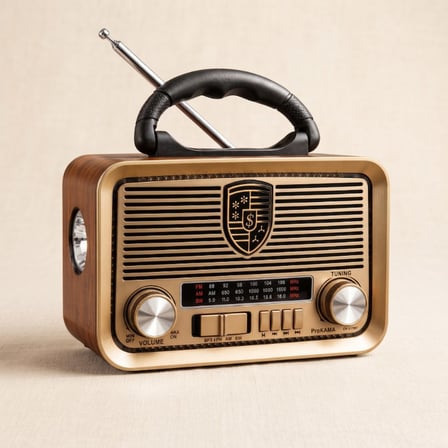 Ofis Aksesuarı Piknik Ekipmanı Solar Panelli LED Fenerli Radyo Nostaljik Tasarım Şarjlı Bluetooth