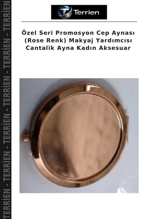 Özel Seri Promosyon Cep Aynası (Rose Renk) Makyaj Yardımcısı Cantalik Ayna Kadın Aksesuar