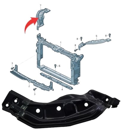 Vw T-Cross Far Alt Braketi Sac Sağ 2019-2023 2GM806930B