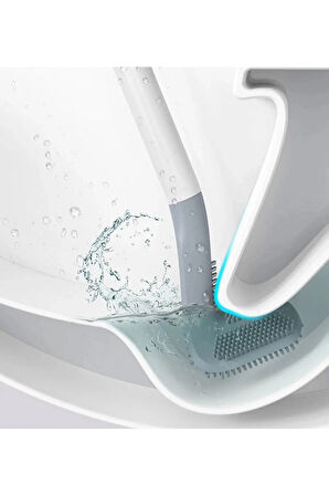 2 Adet Pratik Golf Tasarımlı Su Damlatmaz Bükülebilir Silikon Tuvalet Fırçası Wc Klozet Fırçası