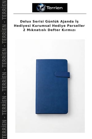Delux Serisi Günlük Ajanda İş Hediyesi Kurumsal Hediye Parseller 2 Mıknatıslı Defter Kırmızı