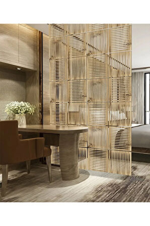 Lazer Kesim Sarkıt Paravan, Ahşap Seperatör, Panel Levha Seti Dekorasyon Ahşap Oda Bölücü seperatör