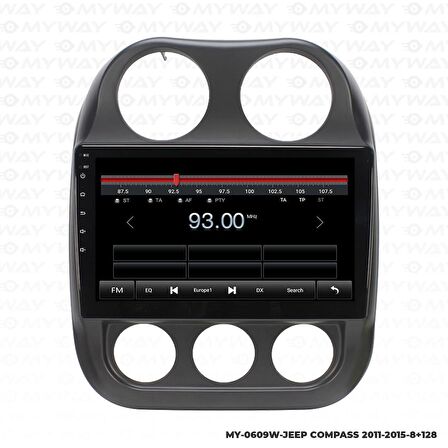 Araç Multimedya Jeep Compass Android 12 Carplay 4Gb Ram + 64Gb Hdd 2011-2015 Navigasyon Ekran MYW