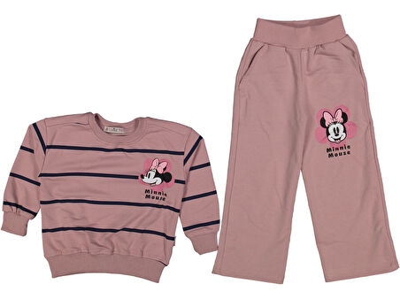 TASKİDS2İ M.Mause 2 İp Kumaş %100 Pamuk Kız Çocuk Eşofman Takımı 6-13 Yaş 31613-31669