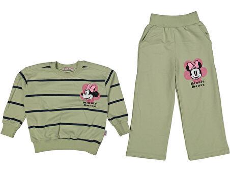 TASKİDS2İ M.Mause 2 İp Kumaş %100 Pamuk Kız Çocuk Eşofman Takımı 6-13 Yaş 31613-31669